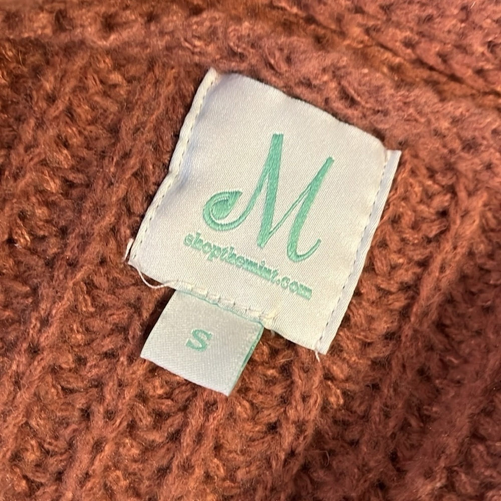 The Mint Pompom Cardigan Sweater Size Small - Picture 5 of 8